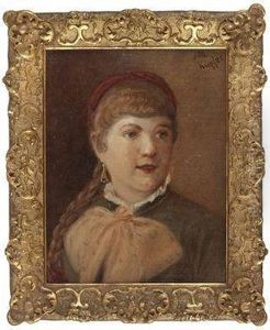 Portrait Einer Jungen Frau