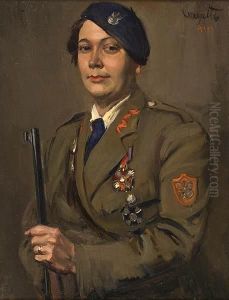 Portret Komendantki Przysposobienia Obronnego Kobiet