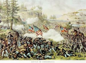 The Battle Of Chickamuaga by Kurz & Allison