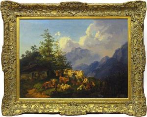 Szenerie Am Bergbauernhof by Arthur Kurz