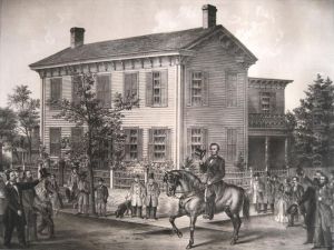 Mr. Lincoln, Residence & Horse by Louis Kurz