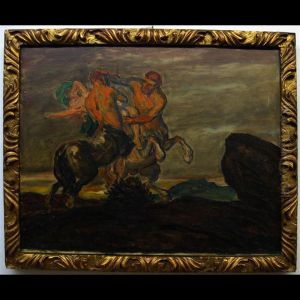 Centaurs In Battle Over Woman by Max Kuschel