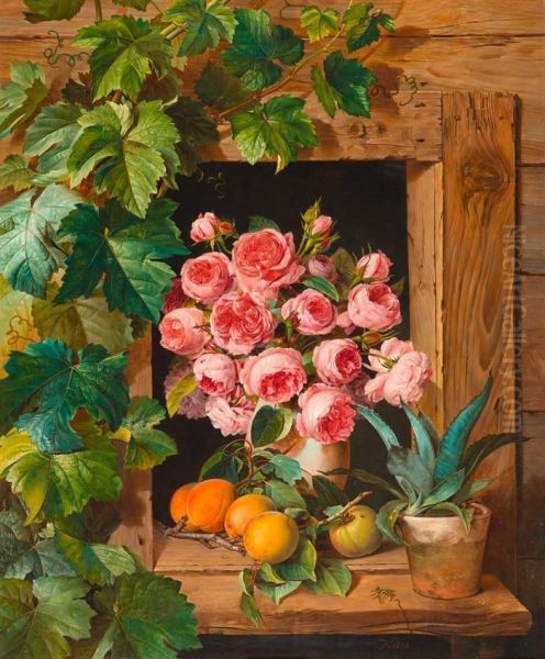Still Life With Roses And Apricots. - view 1