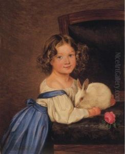 Girl With A White Rabbit