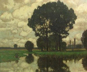 Trees And Reflections by Carl Kustner