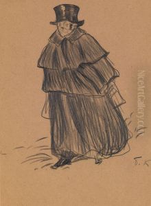 Man In A Cloak by Boris Kustodiev