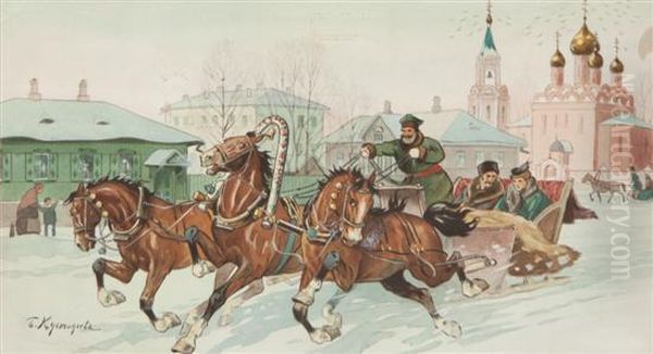 Troika Racing Through Town - view 1