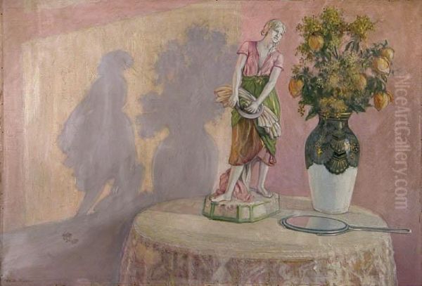 Martwa Natura Z Figura Zniwiarki - view 1