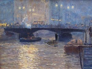 Die Weidendammer Brucke In Berlin by Paul Kutscha