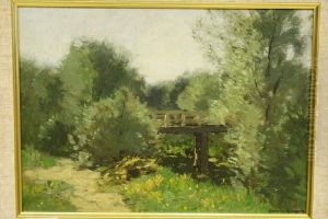 Zomerlandschap Met Bruggetje Over De Sloot by Cornelis Kuypers
