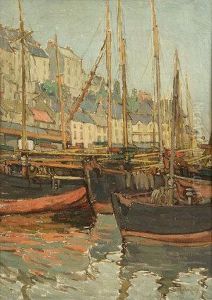 Boats In Harbour by Georgina Moutray Kyle