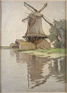 Windmill At Edam, Holland by Georgina Moutray Kyle