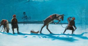 A Playfull Reindeer At Dusk by Juho Kyyhkynen