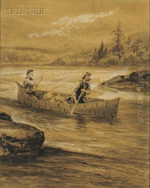 Landscape With Men In A Canoe - view 1