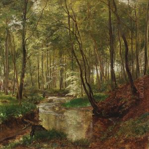 Forest With Stream by Janus Andreas Bartholin La Cour