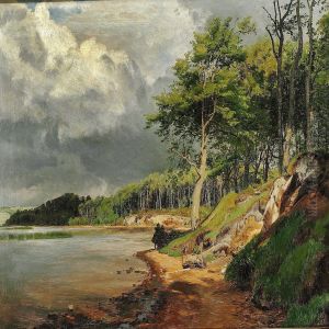 Trees Growing On The Waterside by Janus Andreas Bartholin La Cour