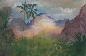 Uponohu, End Of Cook's Bay, Island Of Moorea, Sunset by John La Farge