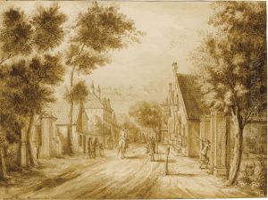 View Of The Herenstraat, Voorburg, Seen From Oosteinde
