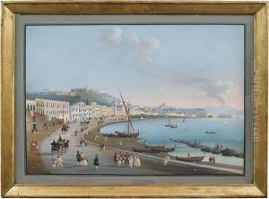 "napoli Da Posillipo".
The Bay Of Naples Seen From Posillipo. by Gioacchino La Pira