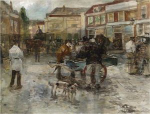 The Fruitseller by Adriaan Philippus La Riviere