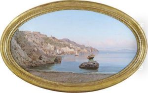 Amalfitanische Kustenlandschaft Mit Einem Fischerboot by Alessandro la Volpe