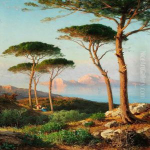 Coastal View With Tall Pines, Italy by Alessandro la Volpe
