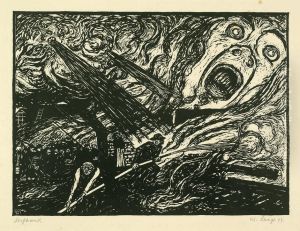 Dorfbrand by Wilhelm Laage