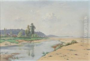 Bord De Loire A Chaumont by Edme Emile Laborne