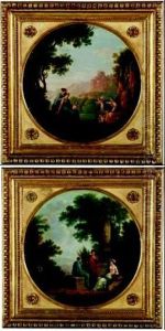 Paesaggi Ideali Con Figure Ispirate Alla Pittura