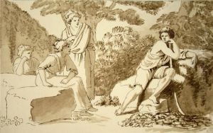 Hirte Mit Drei Grazien