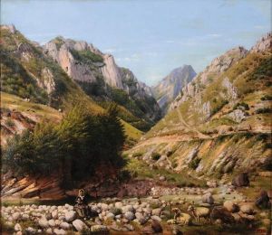 Paesaggio D'abruzzo Con Pecore Epastorella