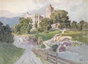 Landschaft Mit Kastell by Fritz Lach