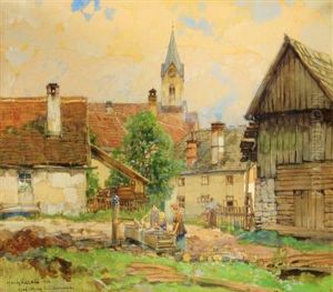 A Village by Fritz Lach
