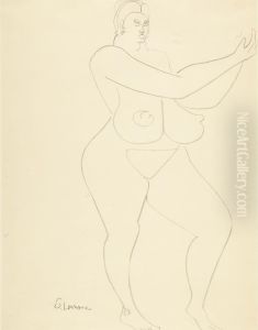 Nude, Arms Raised To Her Left by Gaston Lachaise