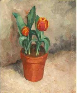 Le Pot De Tulipes by Jean Lachaud