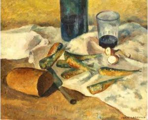 Nature Morte Au Repas De Poisson by Jean Lachaud