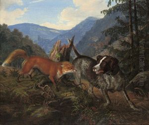 A Woodland Encounter by F. Sigmund Lachenwitz
