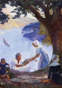 Fishing Family by Georges Lacombe