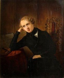 Ritratto Delmusicista Charles Auguste De Beriot. by Henri Germain Lacombe