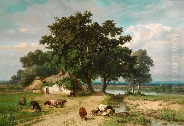 Cattle In A Landscape - view 1
