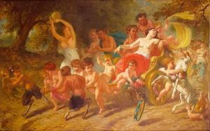 Faunes Et Putti Tirant Le Char Du Desir, Circa 1869