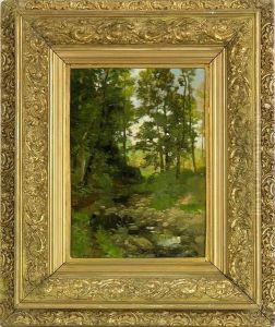 Le Ruisseau Pres De La Clairiere by Charles Lacour