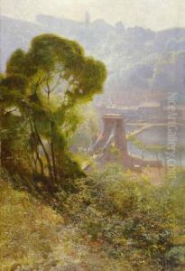 Passerelle Sur L'ile Barbe by Charles Lacour