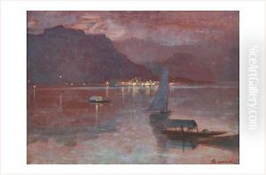 Illuminations Au Bord Du Lac by Charles Lacour