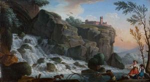 Vue Imaginaire De La Fontaine Du Vaucluse by Charles Francois Lacroix de Marseille