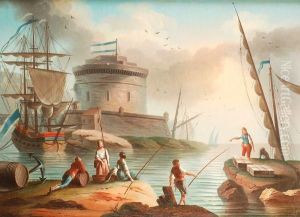 Fishing Ina Mediterrean Harbour
