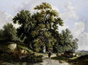 A View At Bramerton In The Valley Of The Yare by John Berney Ladbrooke