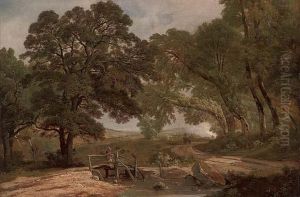 A Figure Beside A Wooded Pool A Figure Beside A Wooded Pool