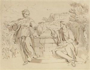 Christ And The Samaritan Woman At The Well by Raymond Lafage