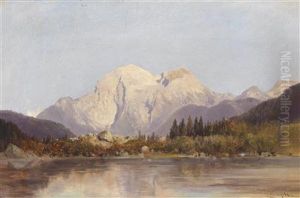 View Of Thehintersee With The Hohe Goll View Of Thehintersee With The Hohe Goll